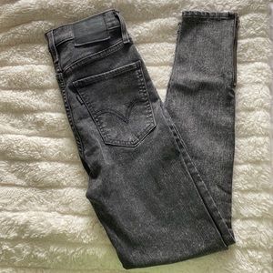 Levi’s acid wash skinny jeans with zippers
